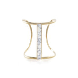 XL-Bar Gold & Marble Cuff