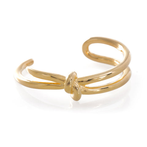 XL-Knot Gold Cuff - Wanderlust + Co