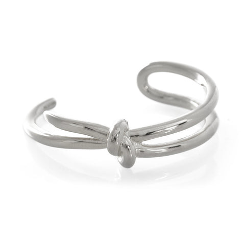 XL-Knot Silver Cuff - Wanderlust + Co