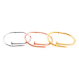 XL Screw-Split Silver Bangle - Wanderlust + Co