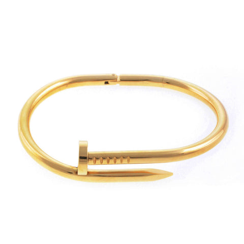 XL Screw-Split Gold Bangle - Wanderlust + Co