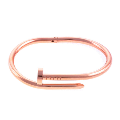 XL Screw-Split Rose Gold Bangle - Wanderlust + Co
