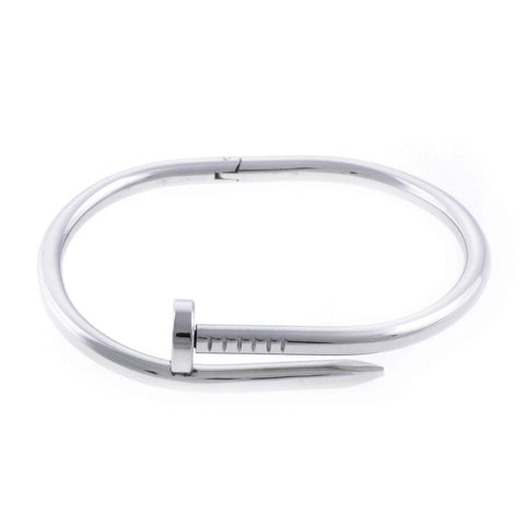 XL Screw-Split Silver Bangle - Wanderlust + Co