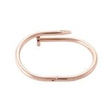 XL Screw-Split Crystal Rose Gold Bangle - Wanderlust + Co