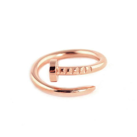XL Screw-Split Rose Gold Ring - Wanderlust + Co