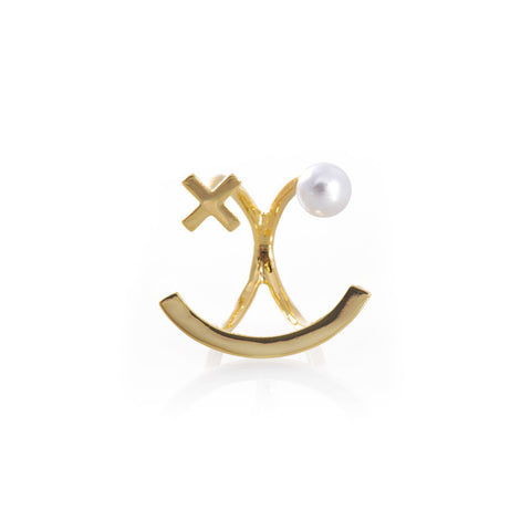 XO Pearl Gold Ring - Wanderlust + Co