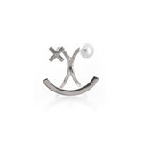 XO Pearl Silver Ring - Wanderlust + Co