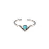 Zeta Silver & Turquoise Ring - Wanderlust + Co
